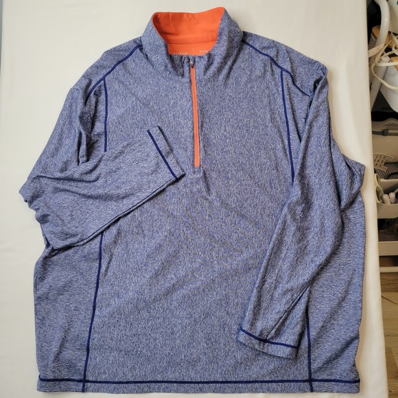 Antigua Mens Pullover‎ 1/4 Zip Athletic Training Top Layer XXXL Long Sleeve Golf - Picture 1 of 11